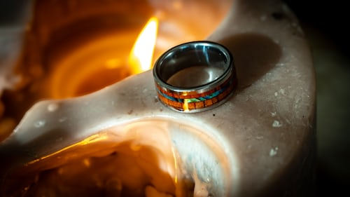 Burning handwritten petition to release past marriage energy