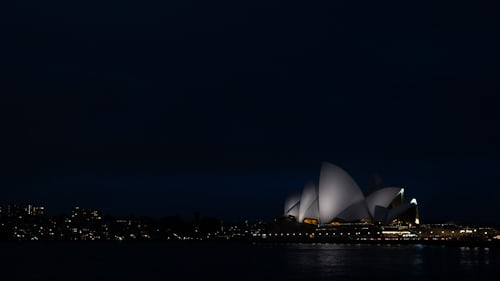 Sydney Harbour backdrop during full moon love ritual